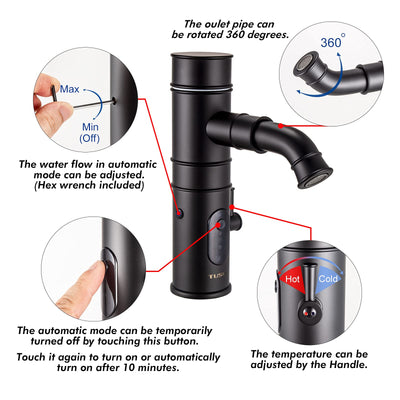 Touchless Bathroom Faucet With Rotatable Spout For Easy Use