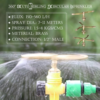 Automatic Rotating Sprinkler For Efficient Garden Lawn Watering