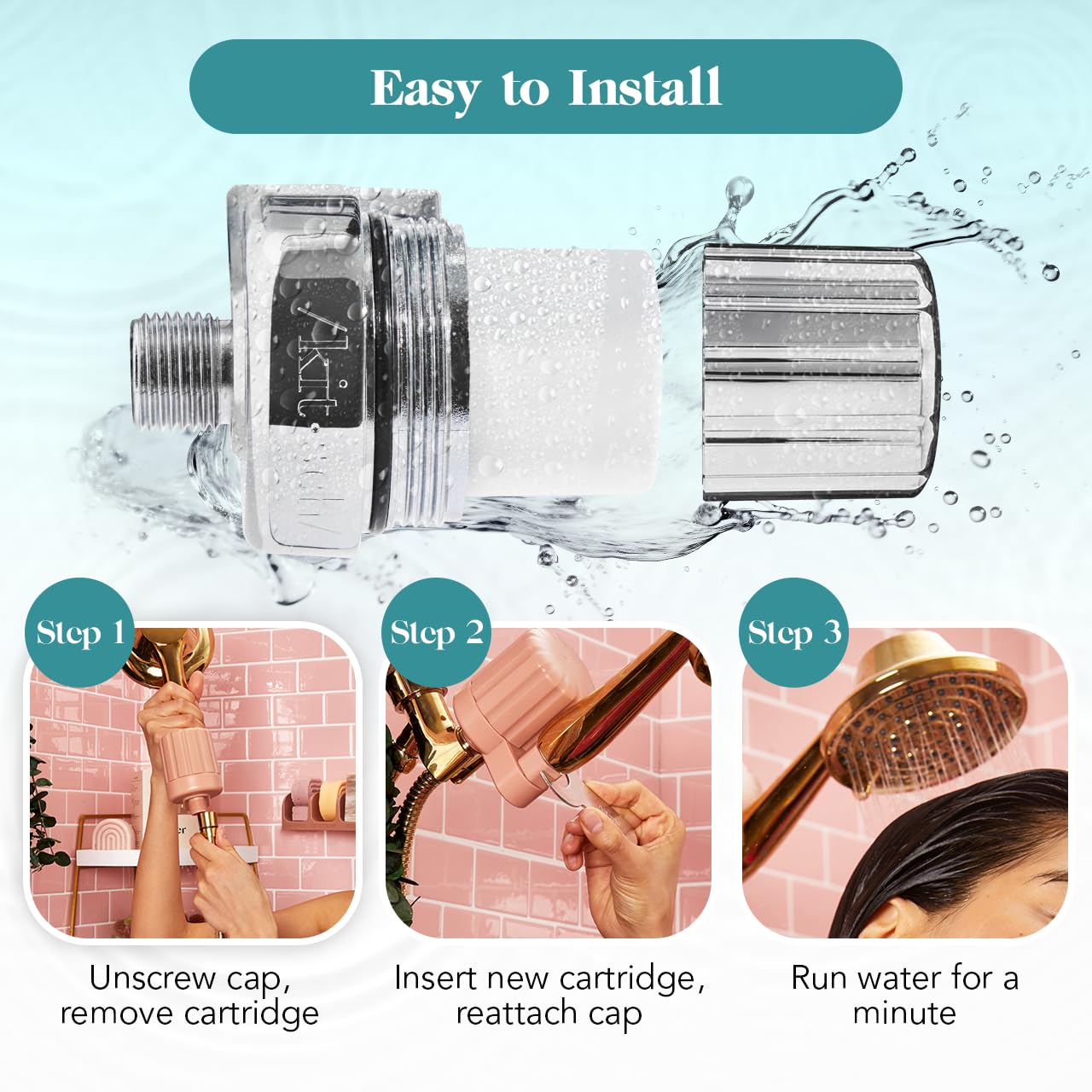 Hard Water Shower Water Softener Filter For Cleaner Soft Skin