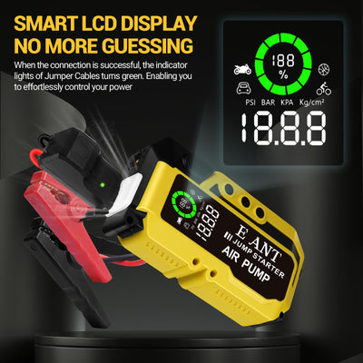 E-Ant Car Jump Starter 4000A Peak With Air Compressor For Gas Diesel