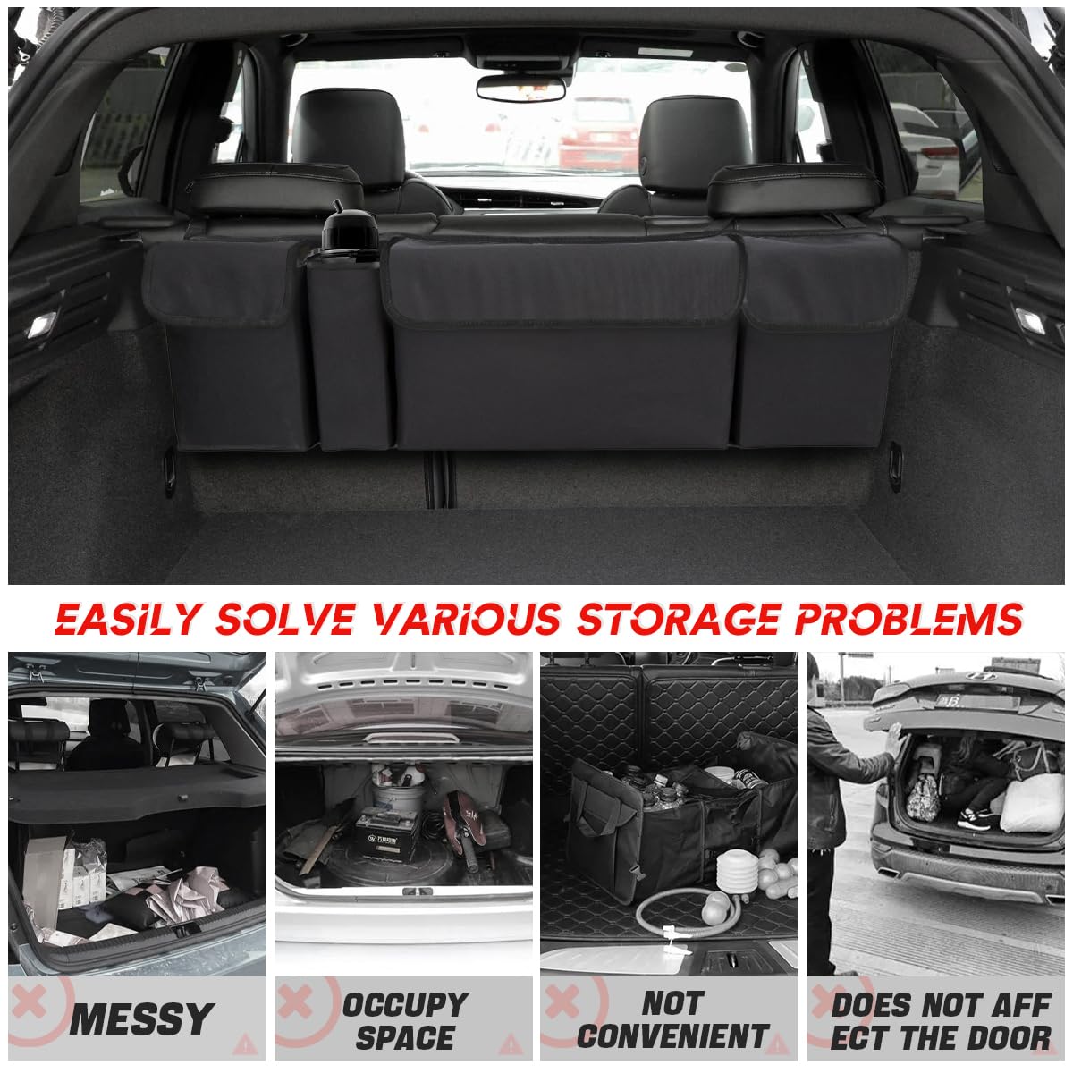 Car Trunk Organizer Waterproof Large Capacity Collapsible Storage Bag