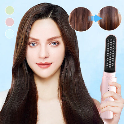 2-in-1 Rechargeable Straightening Comb Long-Lasting Hair Styler