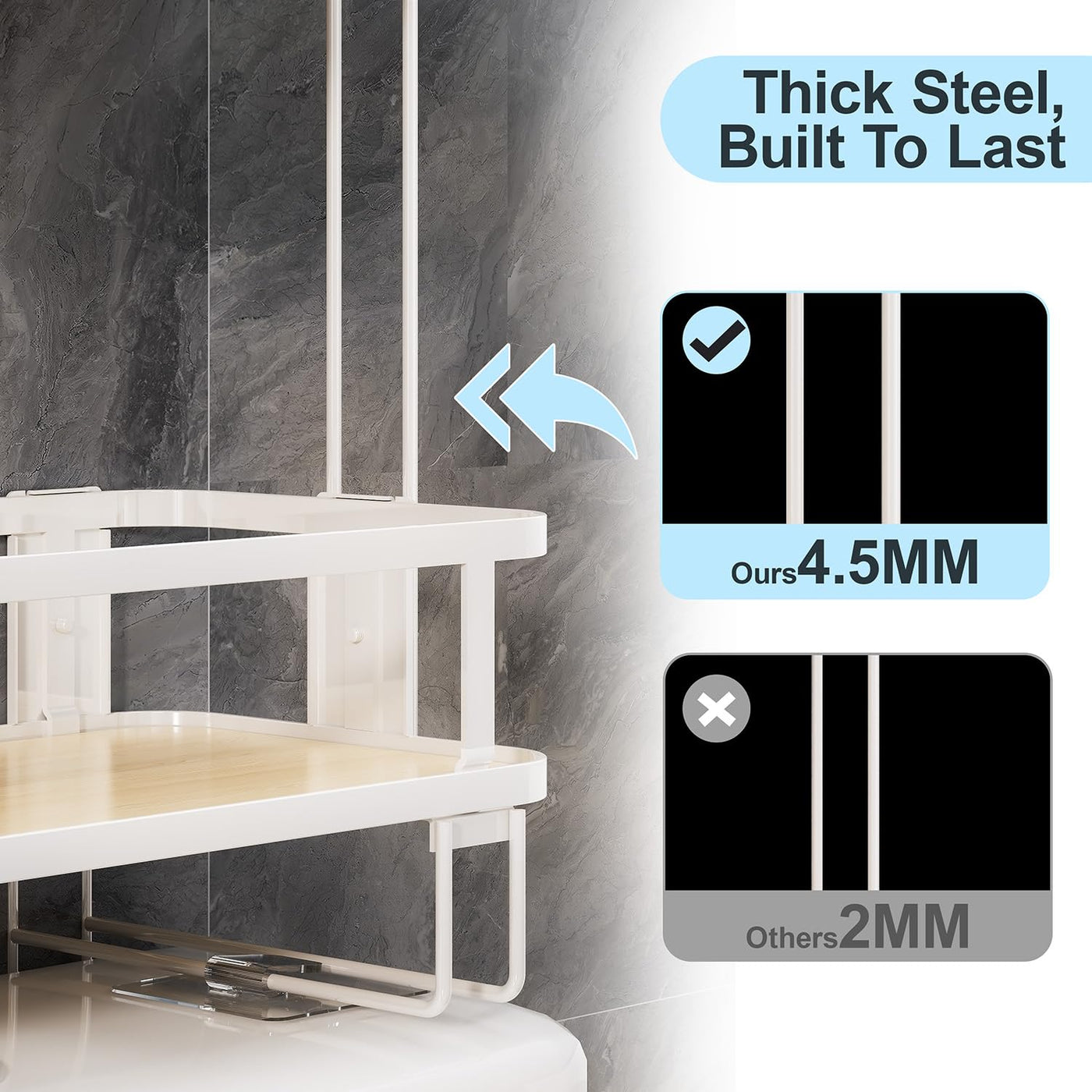 Over The Toilet Storage Shelf Bathroom Organizer Large Capacity
