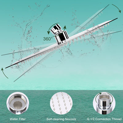 High Pressure Shower Head With Filter For Hard Water Removal