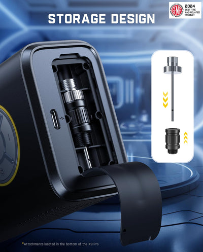 Fanttik X9 Pro Portable Tire Inflator 150PSI Digital Air Pump Compact Car