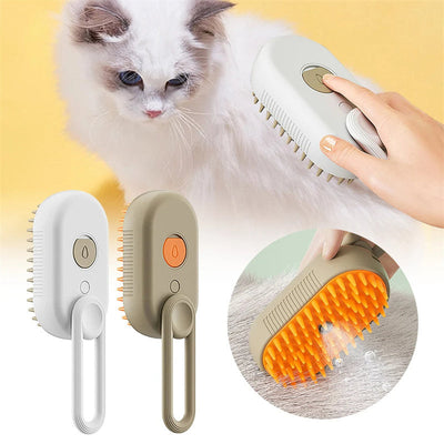 Steam Pet Brush 3 In 1 Electric Grooming Comb For Cats And Dogs