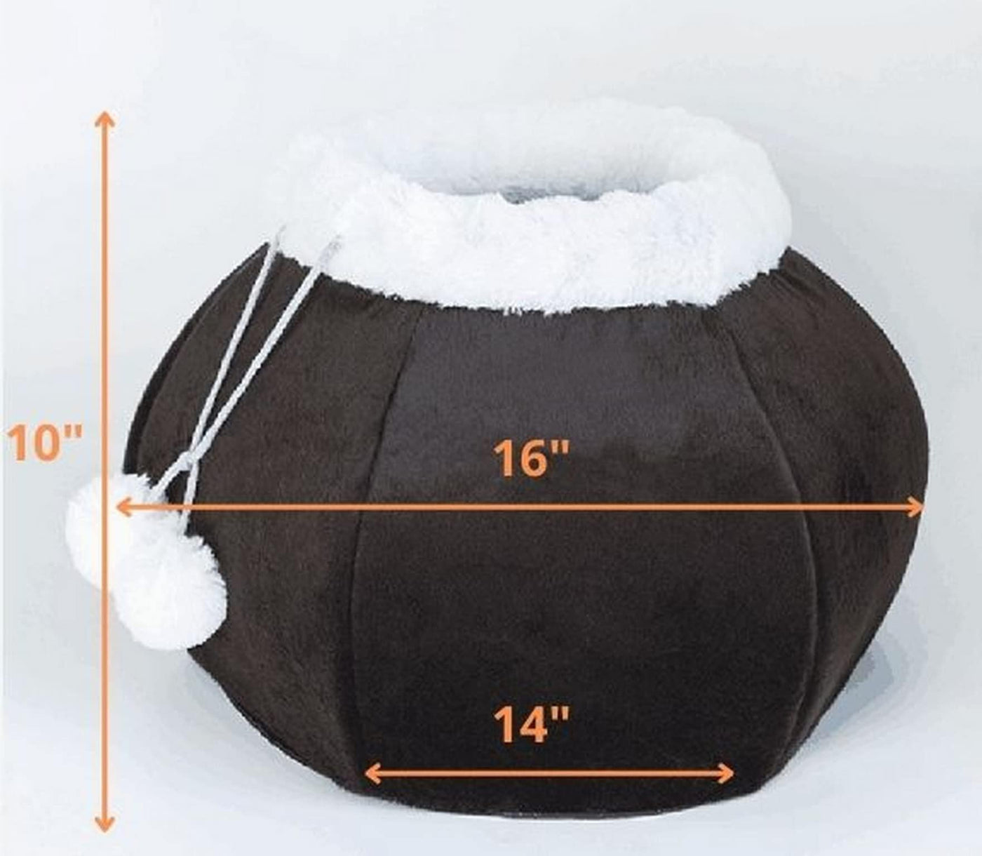 Cat Cave Bed Plush Soft Round Cozy Pet Tent For Cats
