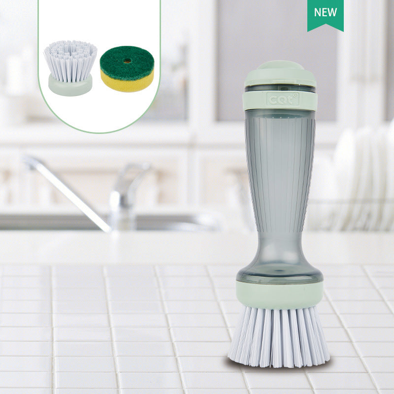 Dish Scrub Brush With Soap Dispenser For Kitchen Pots And Pans