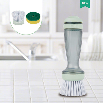Dish Scrub Brush With Soap Dispenser For Kitchen Pots And Pans