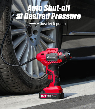 AVID POWER Portable Tire Inflator Cordless 20V Rechargeable Pump
