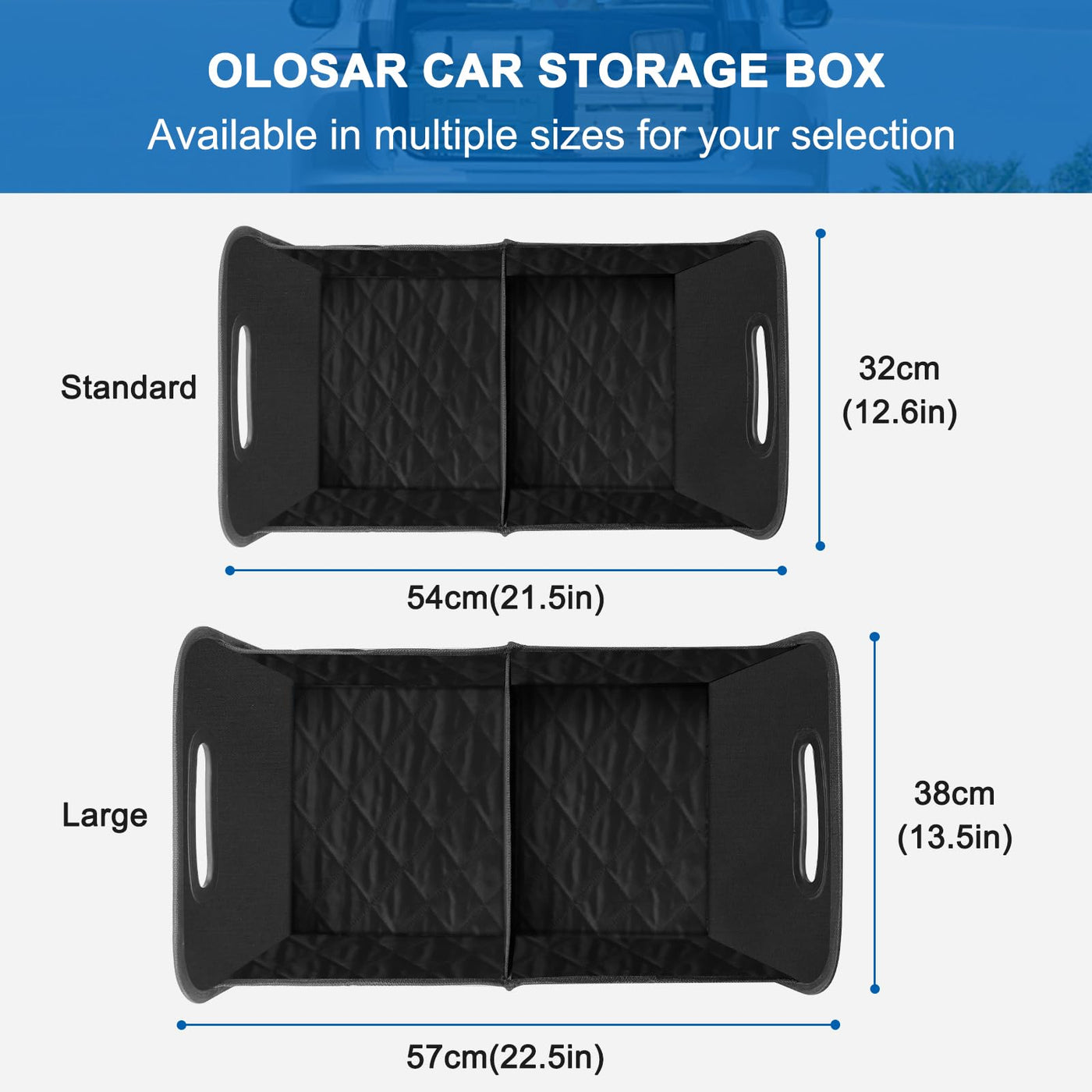 Olosar Collapsible Car Trunk Organizer Portable Storage Solution