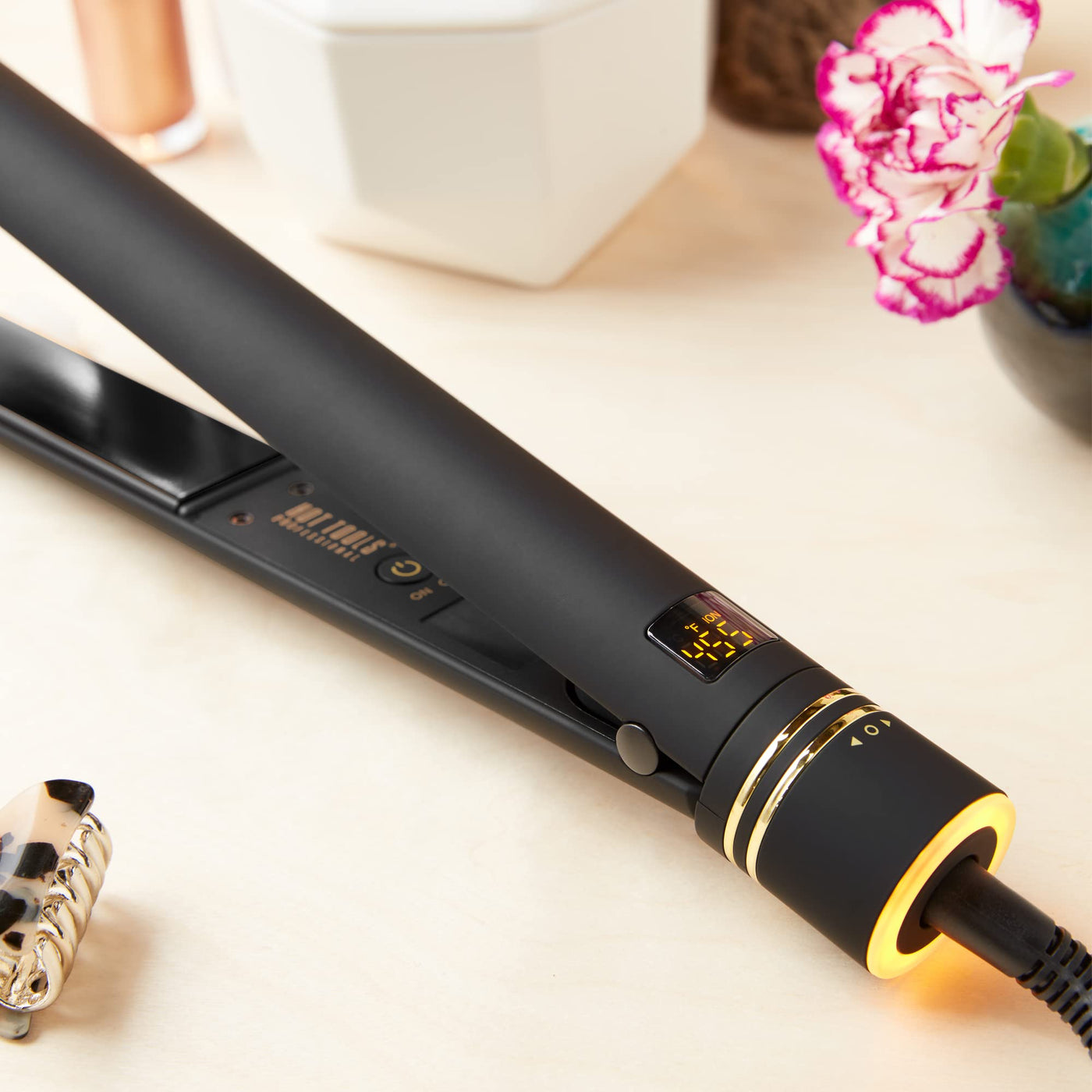 Gold Evolve Ionic Salon Hair Flat Iron For Smooth Long-Lasting Styling