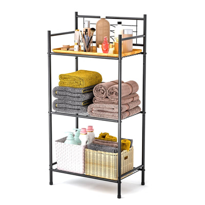 3-Tier Freestanding Storage Shelves Heavy Duty Metal Organizer