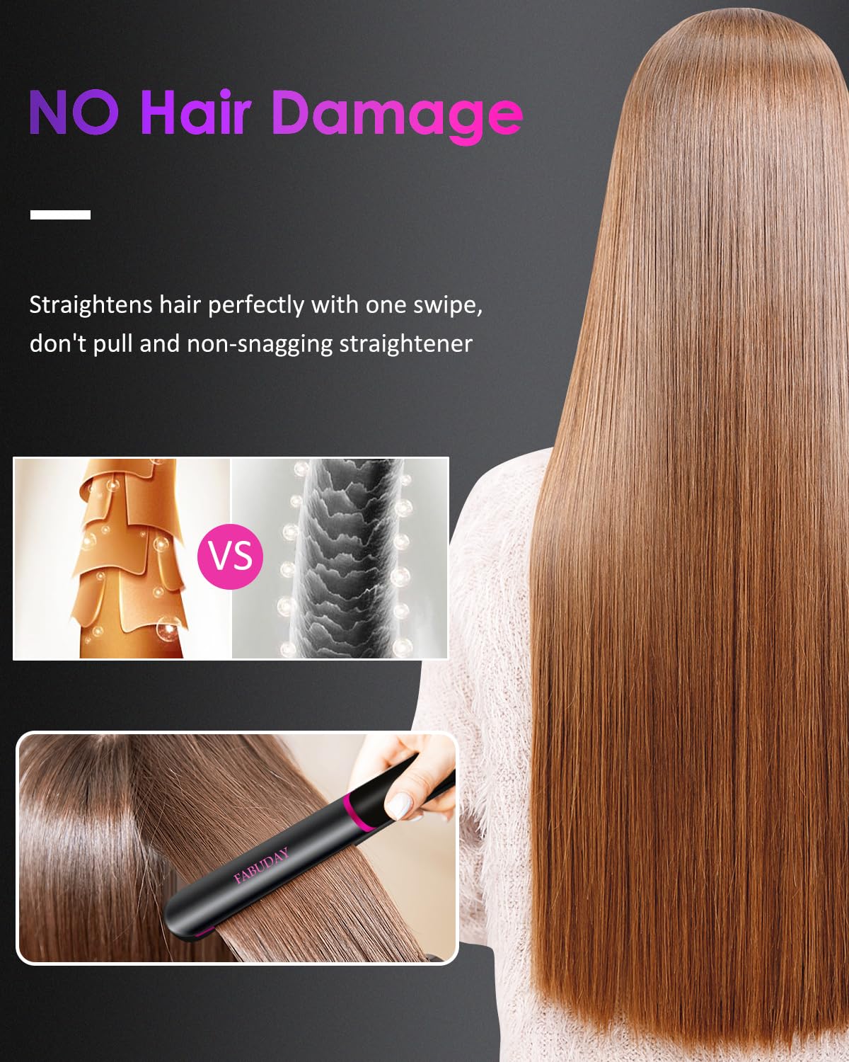 Hair Straightener Dual Voltage Fast Heating Ceramic Plates