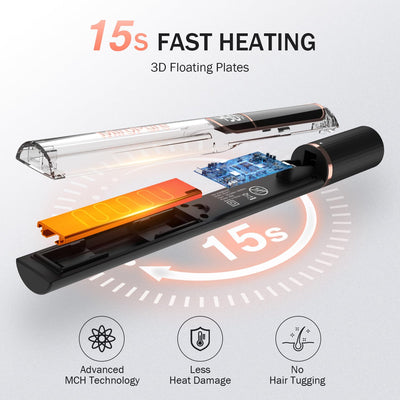 Hair Straightener With 1 Inch Titanium Plates For Sleek Styling