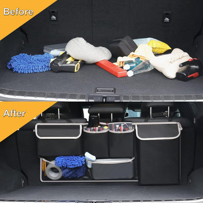 UYYE Car Trunk Organizer With 4 Pockets And 2 Mesh Pouches