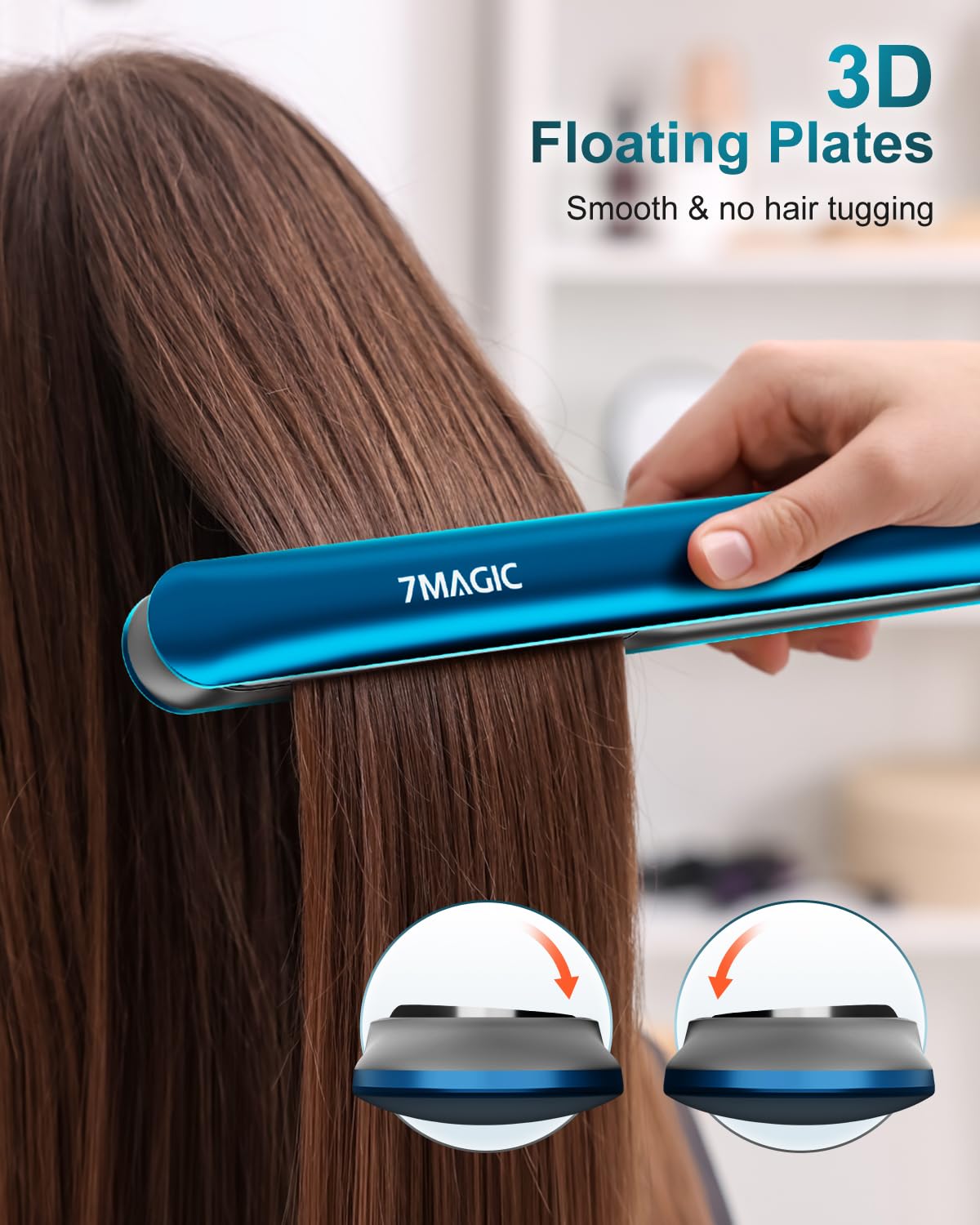 Ceramic Hair Straightener Flat Iron With LCD Professional 2 In 1