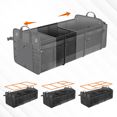 Large Car Trunk Organizer With Removable Cooler Bag And Foldable Cover