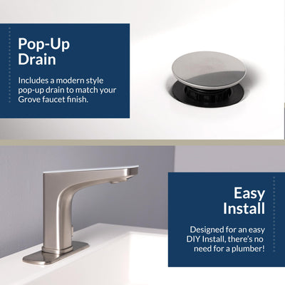 Touchless Bathroom Sink Faucet With Hands Free Touch Activation