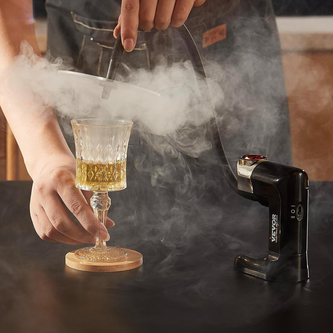 Cocktail Smoker Gun Kit Wood Smoke Infuser With Four Flavor Chips