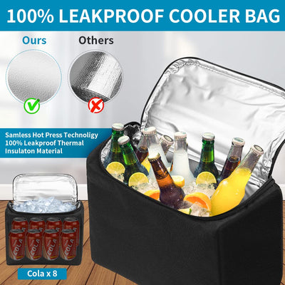 Car Trunk Organizer With Cooler Waterproof Hanging Large Storage Pockets