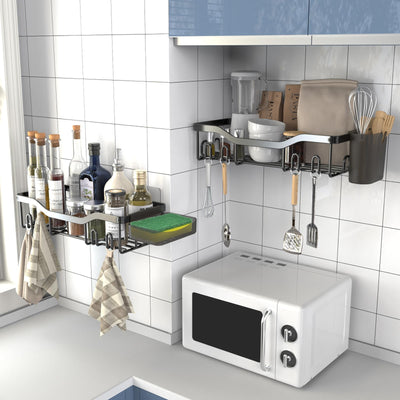 NESOMI Adhesive Shower Caddy Wall Shelf Organizer For Bathroom Storage