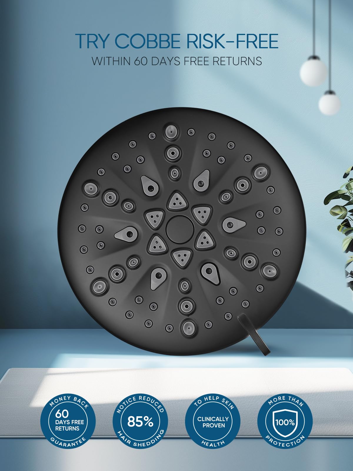 Modes 16 Stage Filtered Shower Head For Hard Water Cleaning