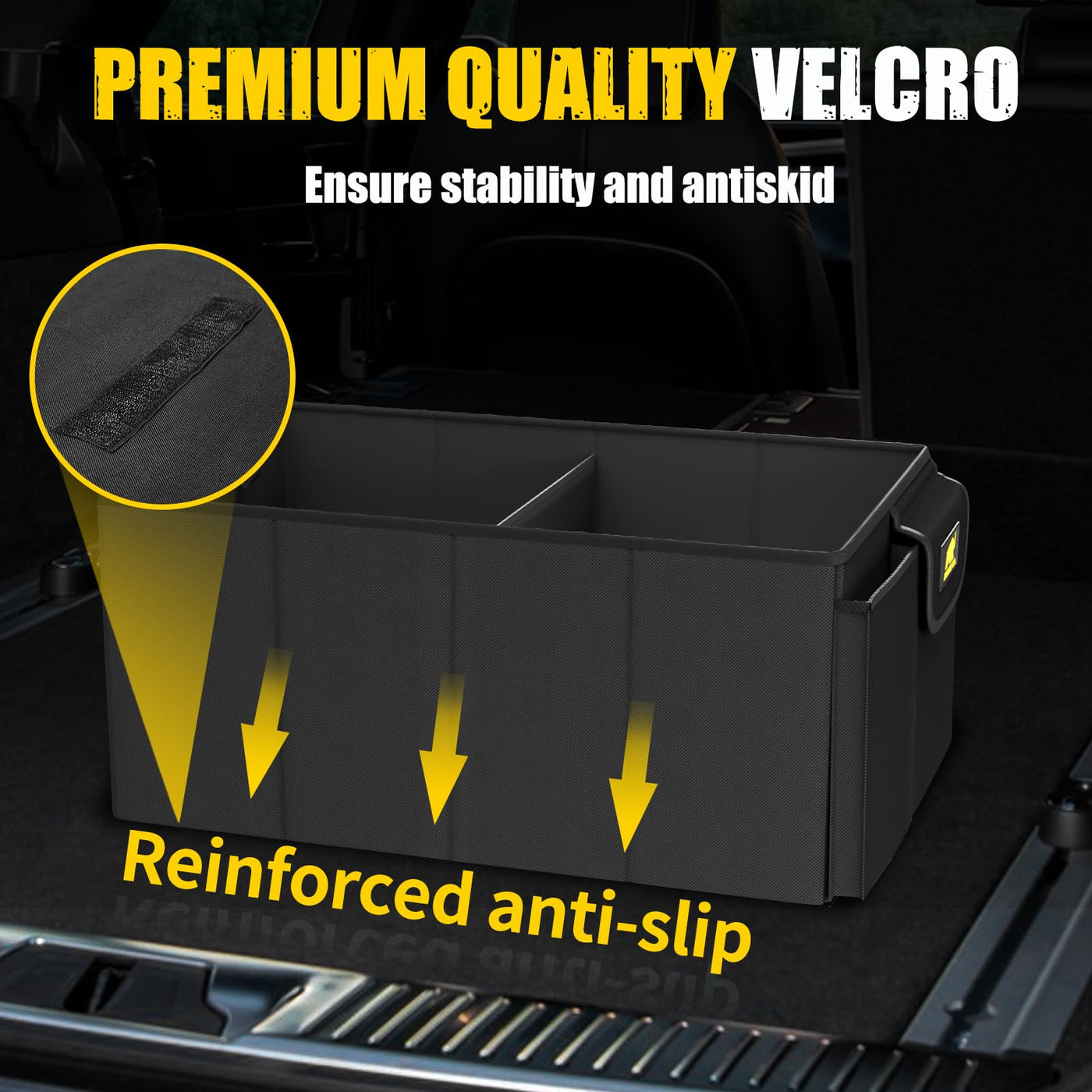 Car Trunk Organizer With Non Slip Bottom For SUV Auto Truck Van