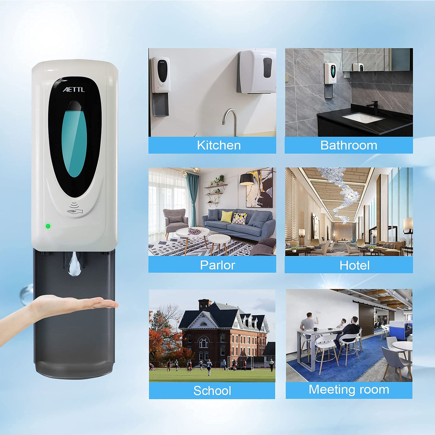 Automatic Foaming Hand Soap Dispenser Wall Mount Motion Sensor Foam