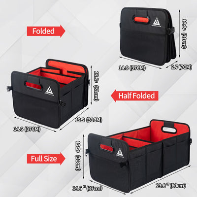 JOJOY LUX Car Trunk Organizer With 11 Pockets And Reinforced Handles