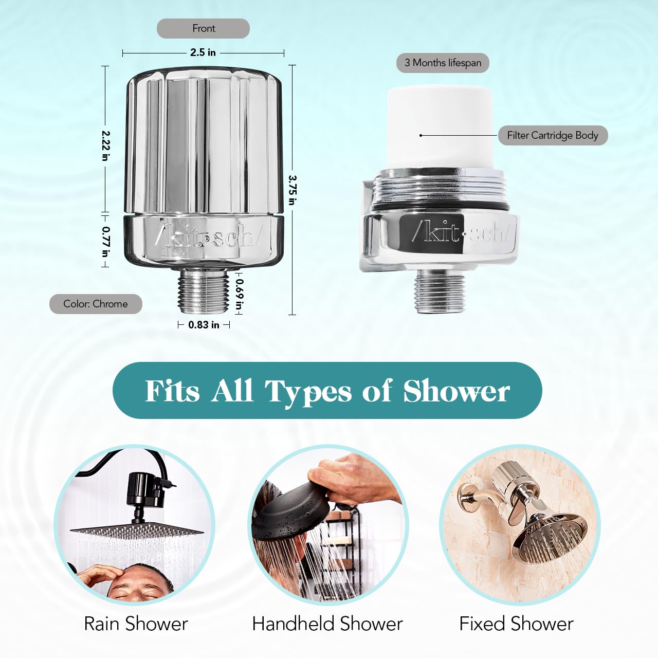 Hard Water Shower Water Softener Filter For Cleaner Soft Skin