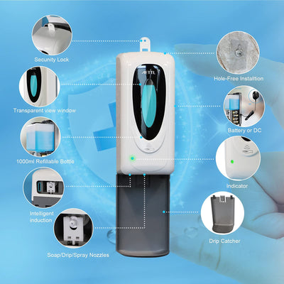 Automatic Foaming Hand Soap Dispenser Wall Mount Motion Sensor Foam
