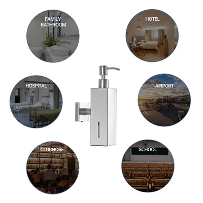 Stainless Steel Soap Dispenser For Bathroom Chrome Finish