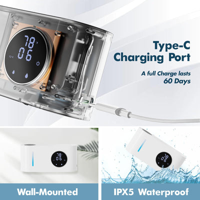 Touchless Soap Dispenser Wall Mounted 500ml Adjustable Waterproof