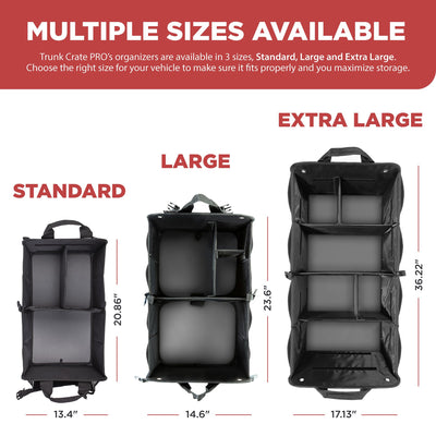 TRUNKCRATEPRO Car Trunk Organizer Adjustable Multi Compartment Storage