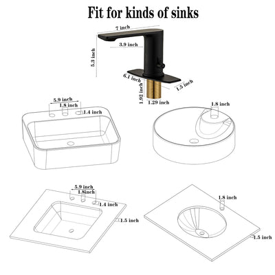 Automatic Bathroom Faucet Touchless Motion Sensor Modern Grifo