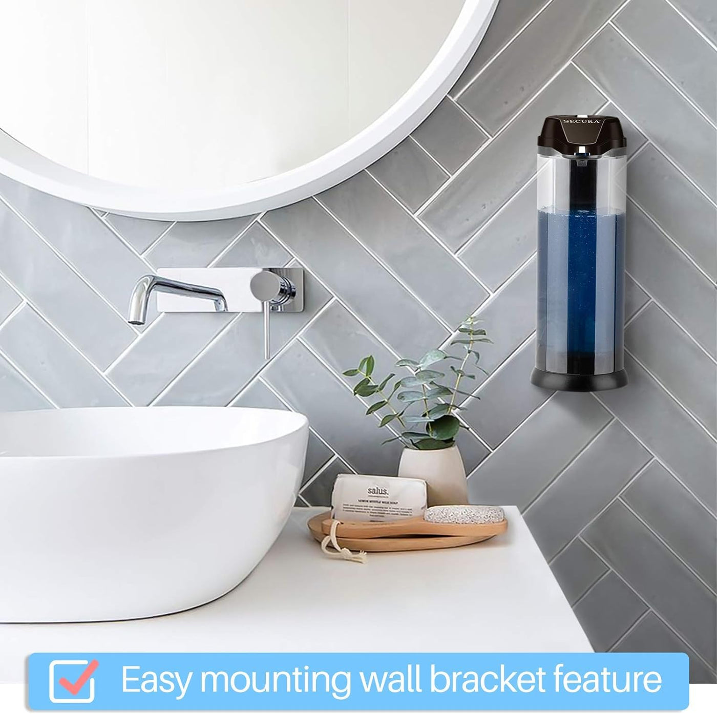 500ml Touchless Battery Operated Automatic Soap Dispenser With Adjustable Flow