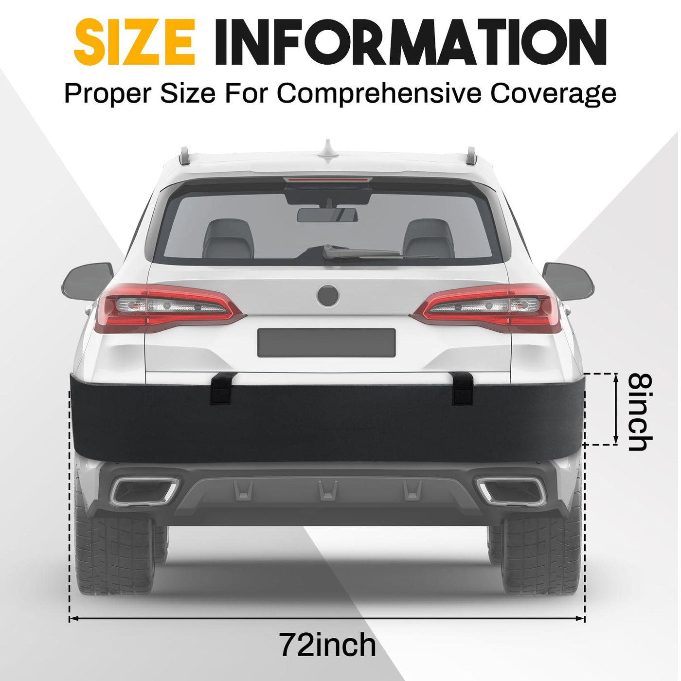 DaisyInner Rear Bumper Protector 72x8 Inch Guard For Cars SUVs Trucks Vans