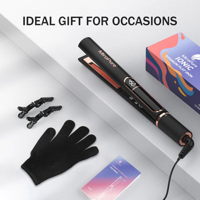 Hair Straightener With 1 Inch Titanium Plates For Sleek Styling
