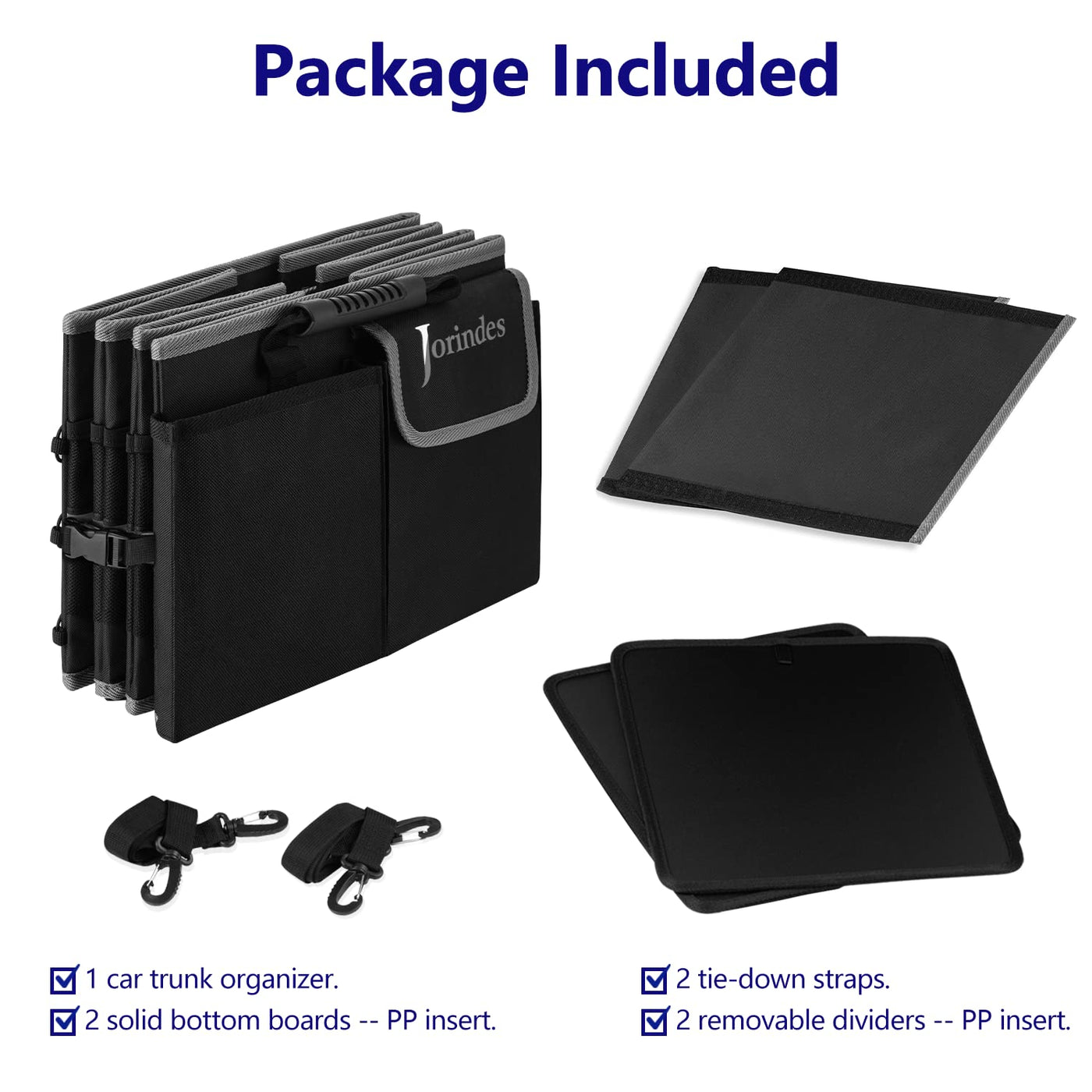 Car Trunk Organizer With Insulated Leak Proof Cooler Bag Collapsible