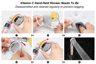 High Pressure Shower Head With Filter For Hard Water Removal
