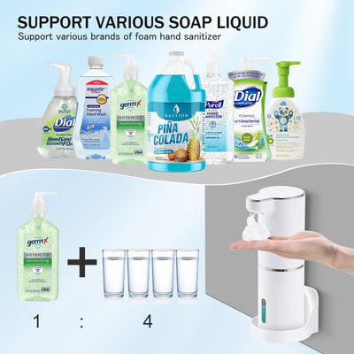 Automatic Foam Soap Dispenser Rechargeable Touchless Wall Mount