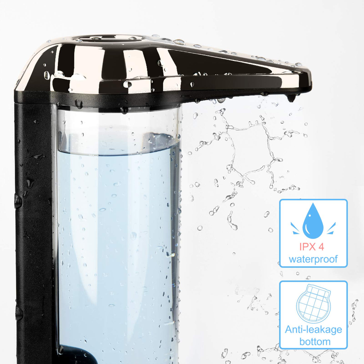 500ml Touchless Battery Operated Automatic Soap Dispenser With Adjustable Flow