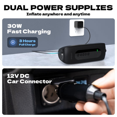 CYCPLUS Portable Tire Inflator Cordless Air Compressor With Dual LED Display