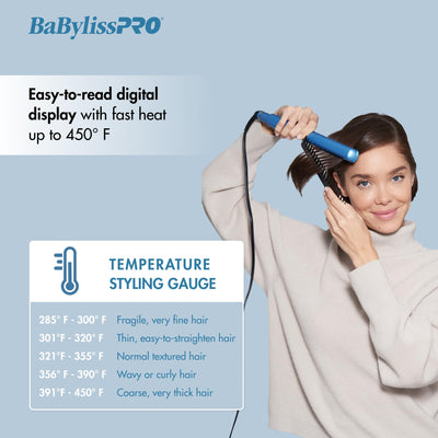 Nano Titanium Flat Iron Hair Straightener 1 Inch Digital Styling Iron