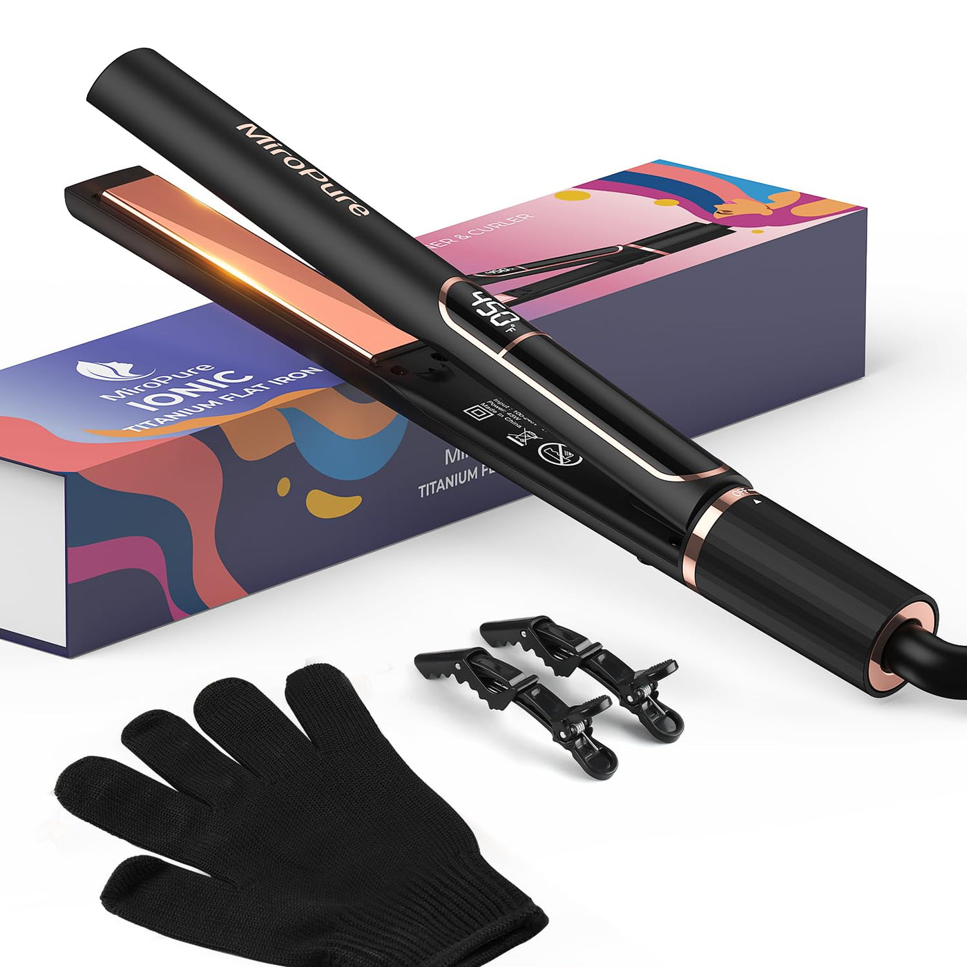 Hair Straightener With 1 Inch Titanium Plates For Sleek Styling