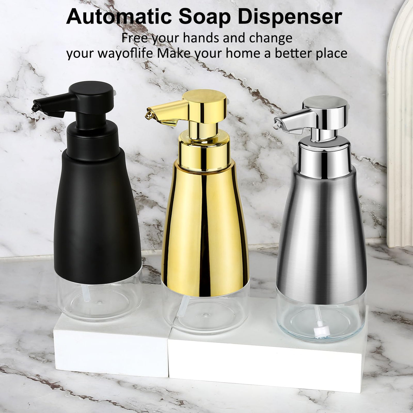 Touchless Soap Dispenser Stainless Steel Auto Liquid Hand Dish Soap