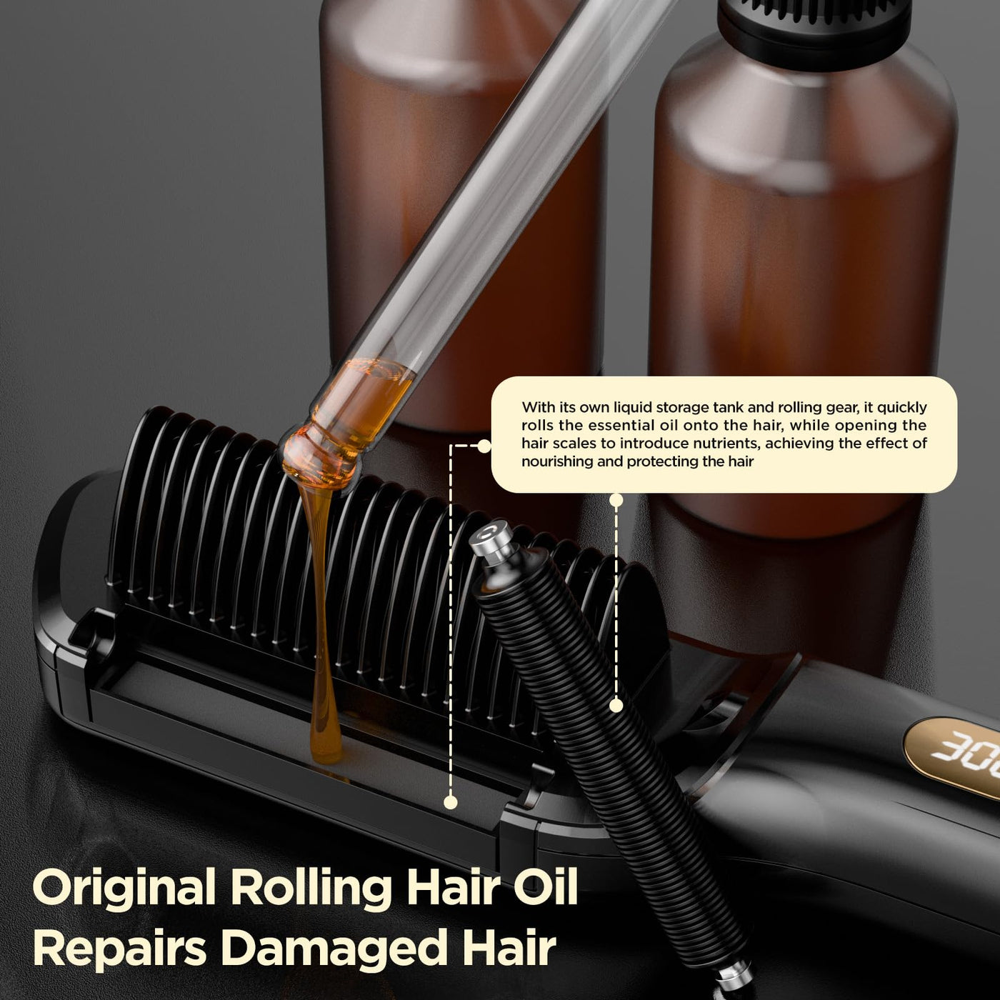 Upgraded Ionic Hair Straightener Brush For Smooth Styling