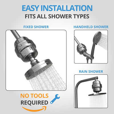 Shower Filter With 99 Percent Removal For Clean Water Shower Head