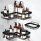 Stainless Steel Bathroom Organizer Wall Mounted Rack Black 3-Pack